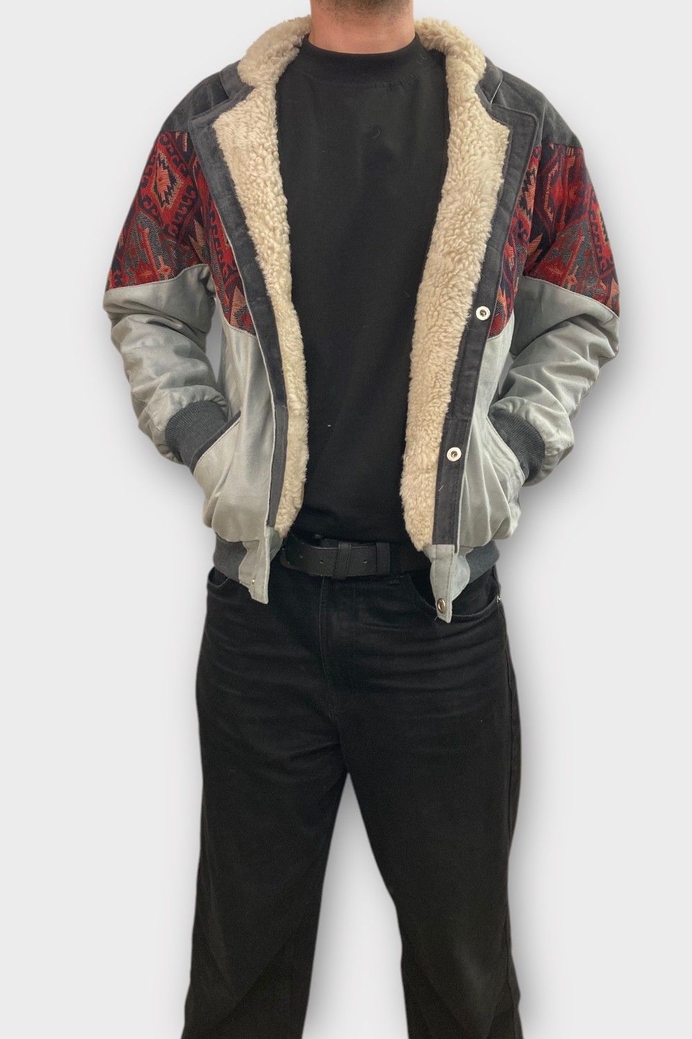 (7344) MEDIUM BEDEN KADIN & ERKEK OVERSIZE RETRO VINTAGE CEKET