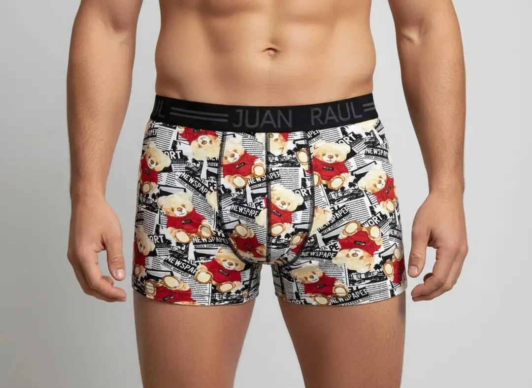 Kırmızı Kazaklı Ayıcık Desen Boxer - DB270