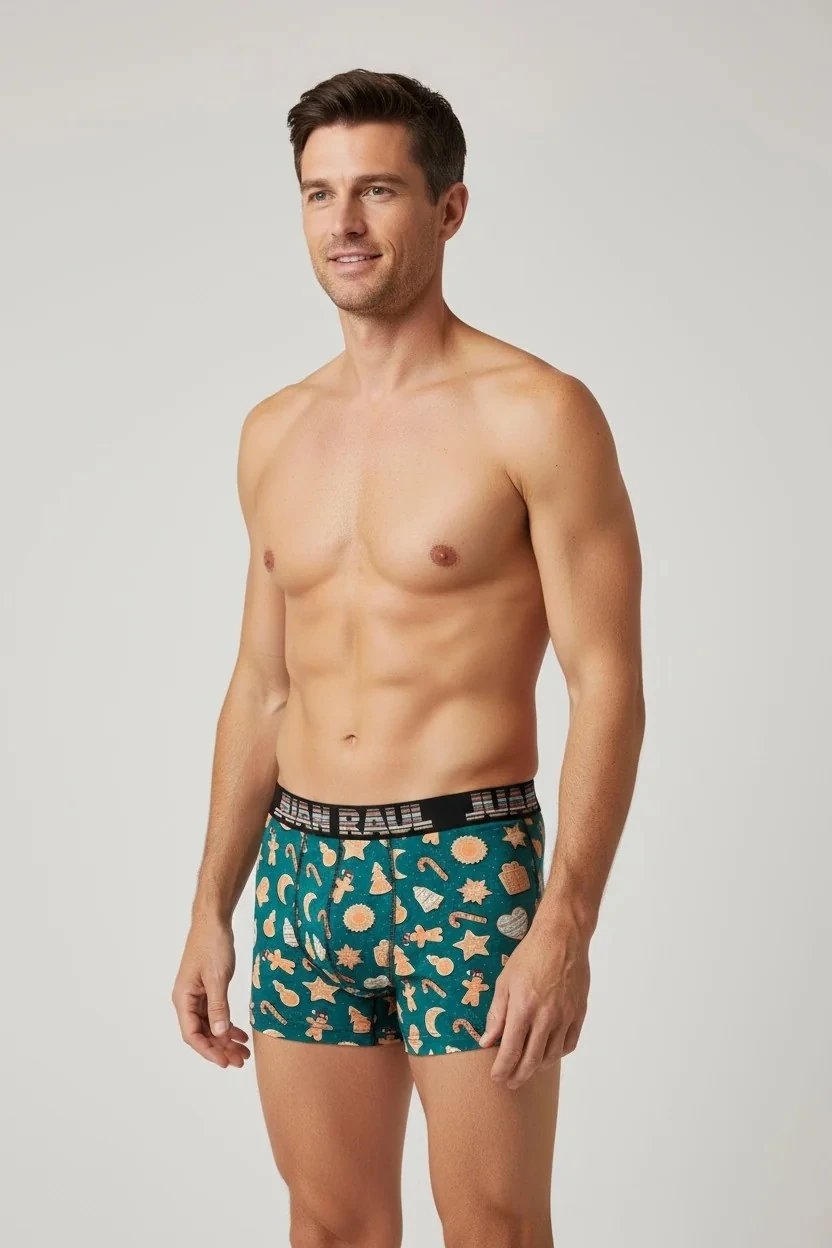 Kurabiye Desenli Erkek Boxer- DB207