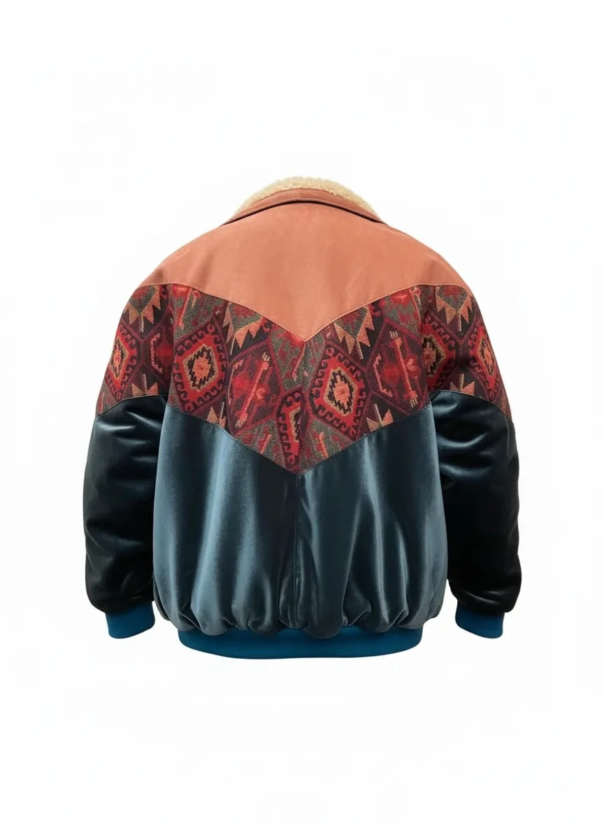 (7683) 2XLarge / 3XLarge Uyumlu Aztek Tarzı Oversize Unisex Ceket