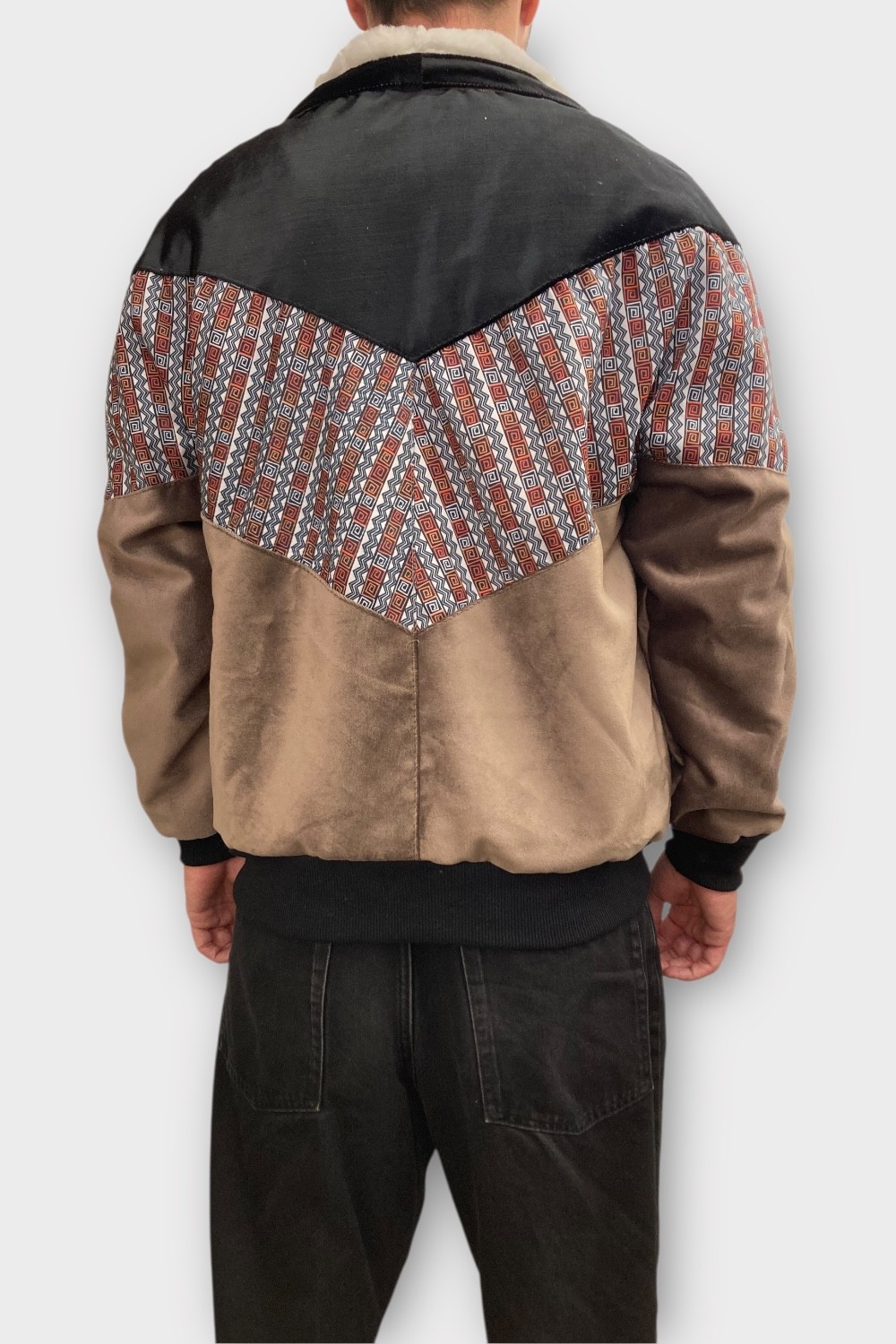 (7436) Medium Beden Vintage Desenli Özel Ceket