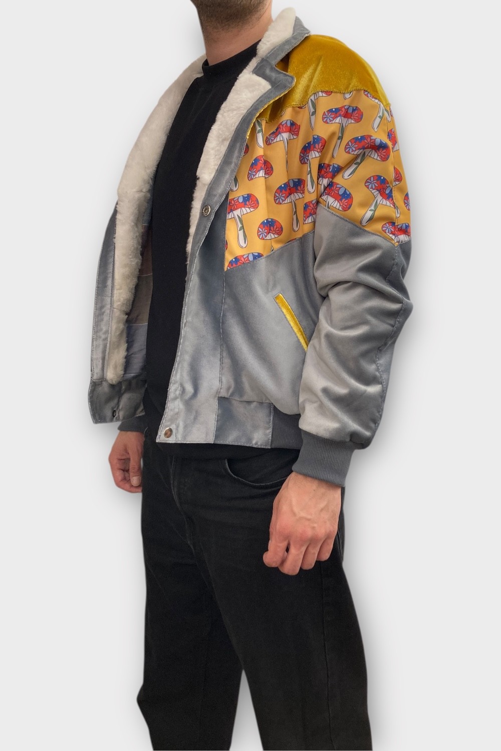 (7435) Medium Beden Vintage Desenli Özel Ceket