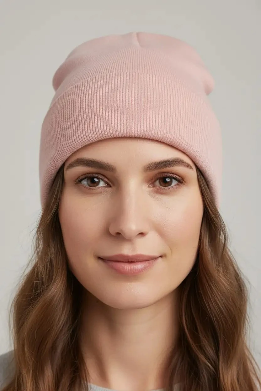 KADIN ERKEK BASIC PAMUKLU BERE - PEMBE