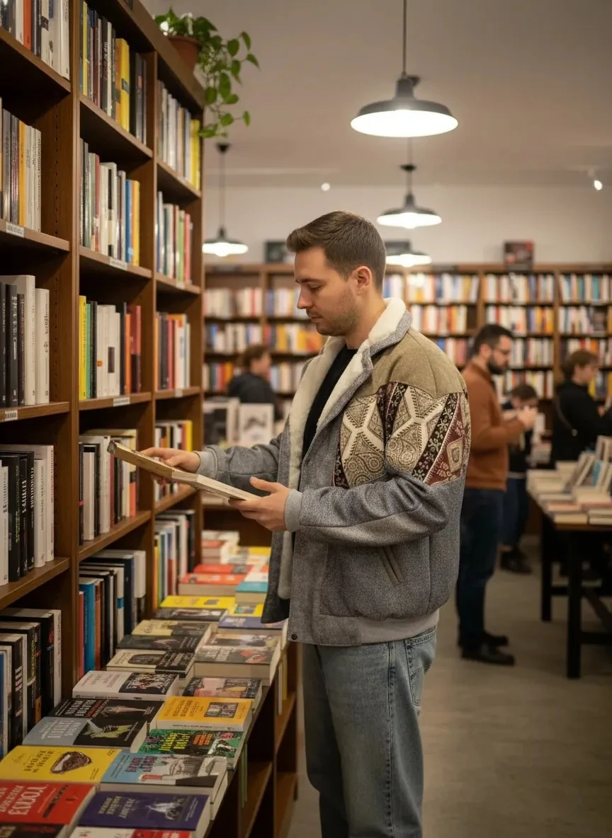 (7628) Large / XLarge Beden Uyumlu Vintage Desenli Özel Ceket