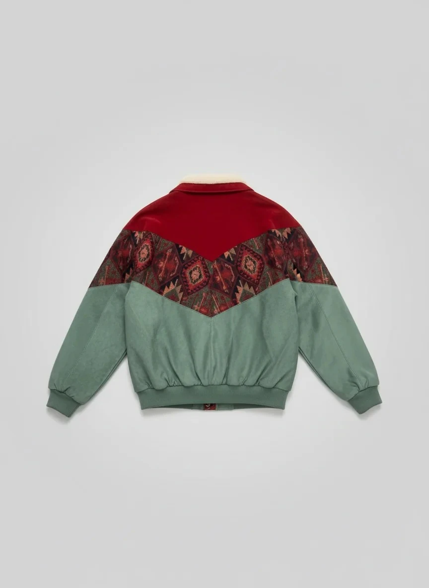 (7678) 2XLarge / 3XLarge Uyumlu Aztek Tarzı Oversize Unisex Ceket