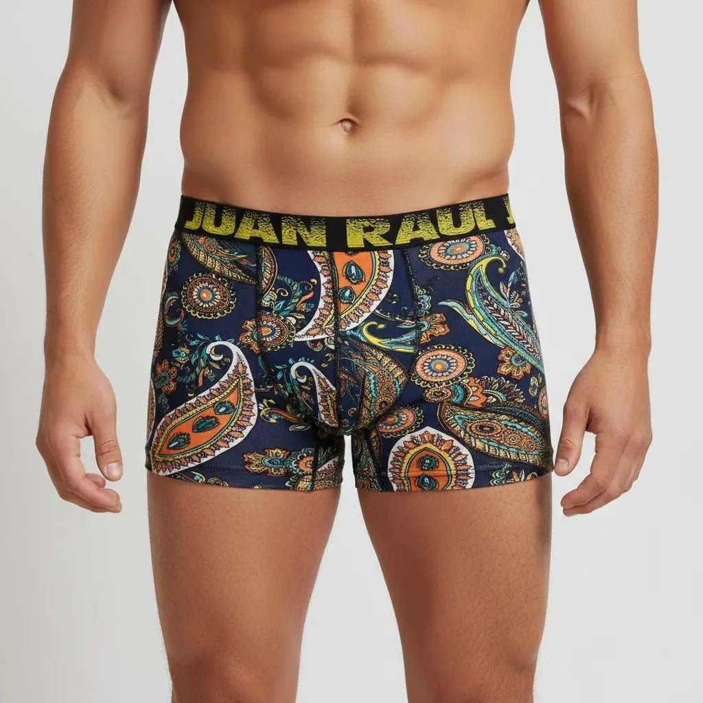 Renkli Şal Desenli Boxer - DB278