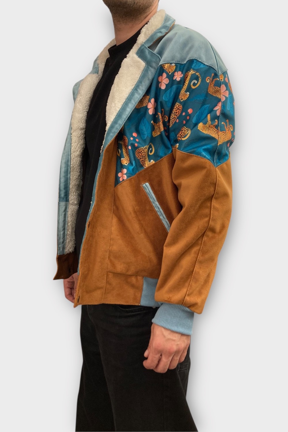 (7470) Medium Beden Vintage Desenli Özel Ceket