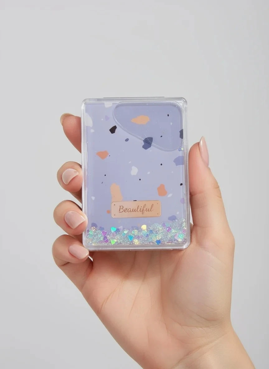 Beautiful Yazılı Simli Su Dolu Ayna 6 * 8.5 cm - YA160