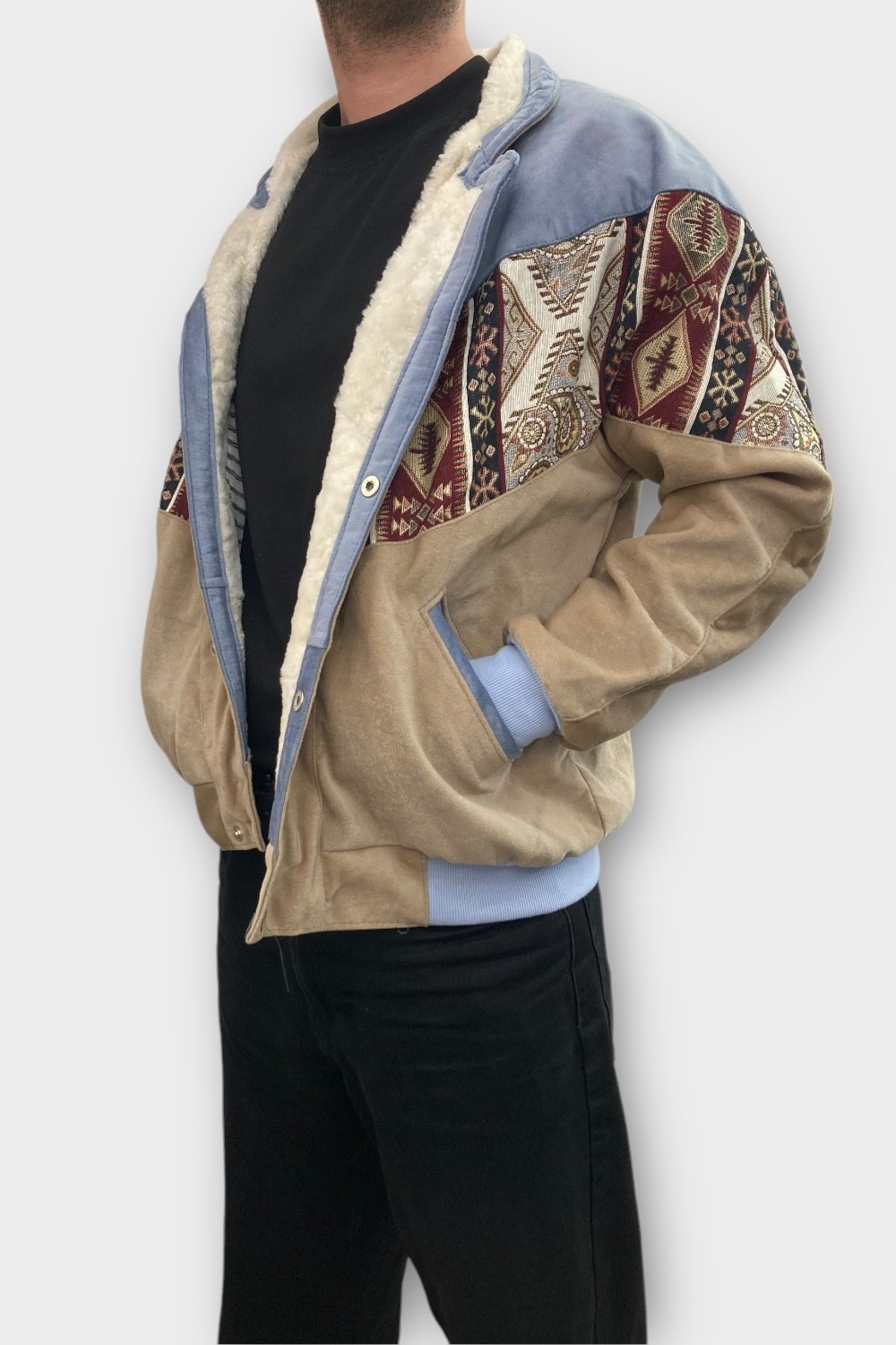 (7330) MEDIUM BEDEN KADIN & ERKEK OVERSIZE RETRO VINTAGE CEKET