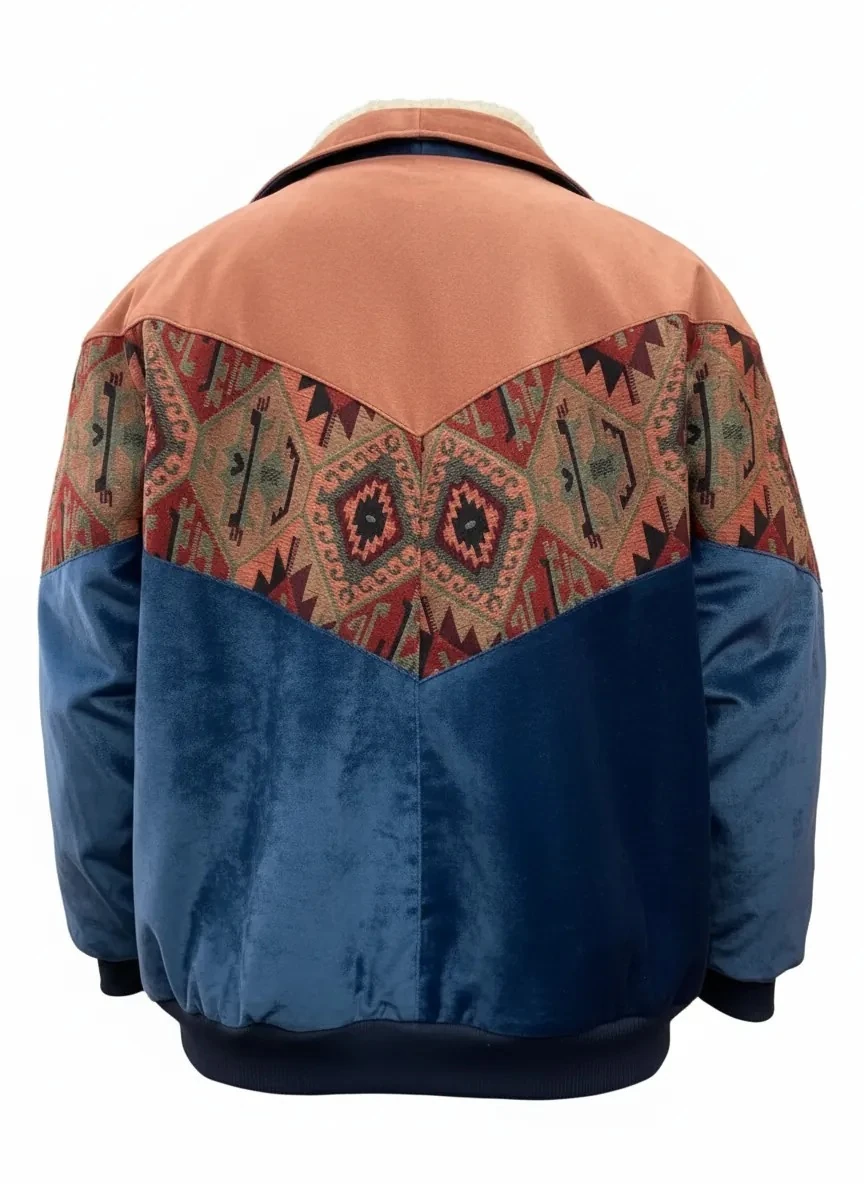 (7674) 2XLarge / 3XLarge Uyumlu Aztek Tarzı Oversize Unisex Ceket