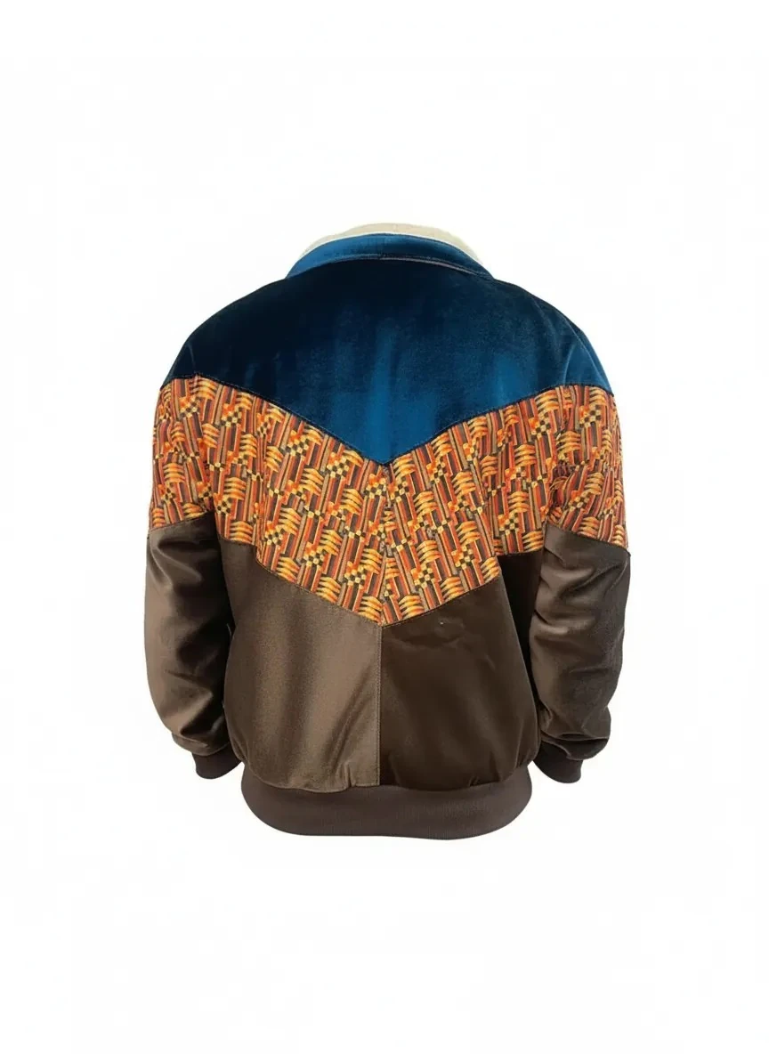 (7629) Large / XLarge Beden Uyumlu Vintage Desenli Özel Ceket