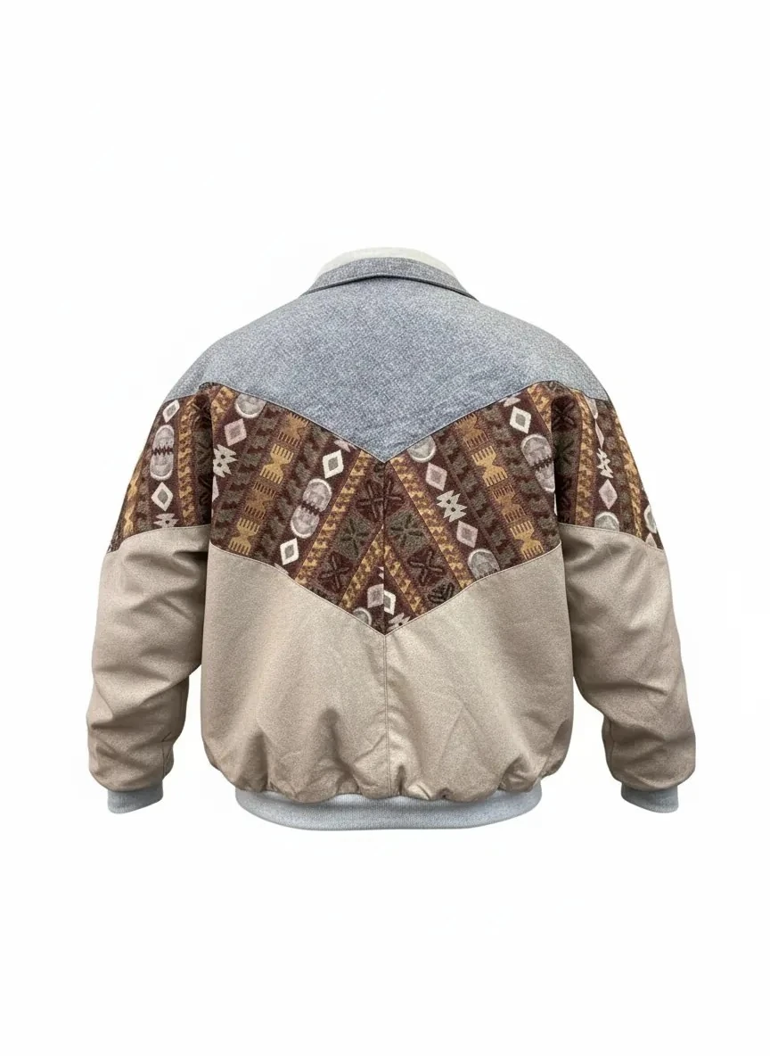 (7696) Large / XLarge Beden Uyumlu Vintage Desenli Özel Ceket