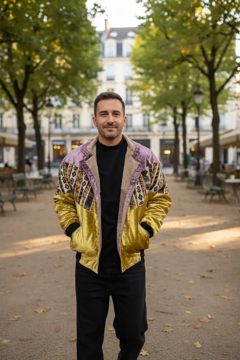 Unisex Vintage Pattern Jacket - Product Code: 7042