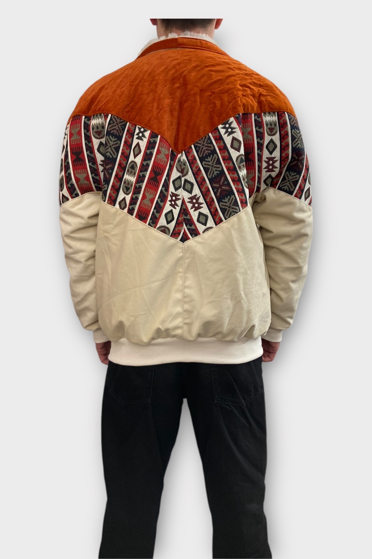 (7207) XLARGE BEDEN KADIN & ERKEK OVERSIZE EL YAPIMI RETRO VINTAGE CEKET