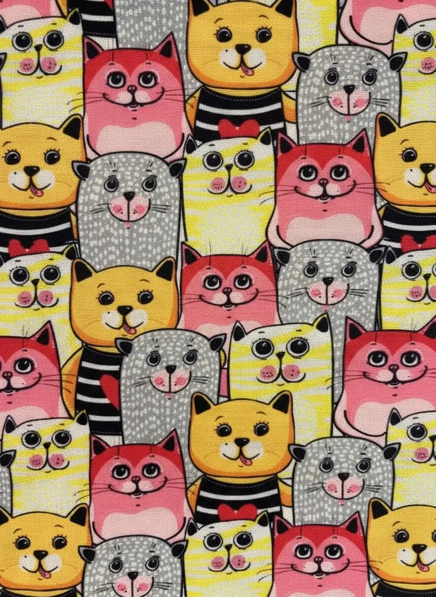 Kedi Temalı Buff - 25x47 cm - BF221