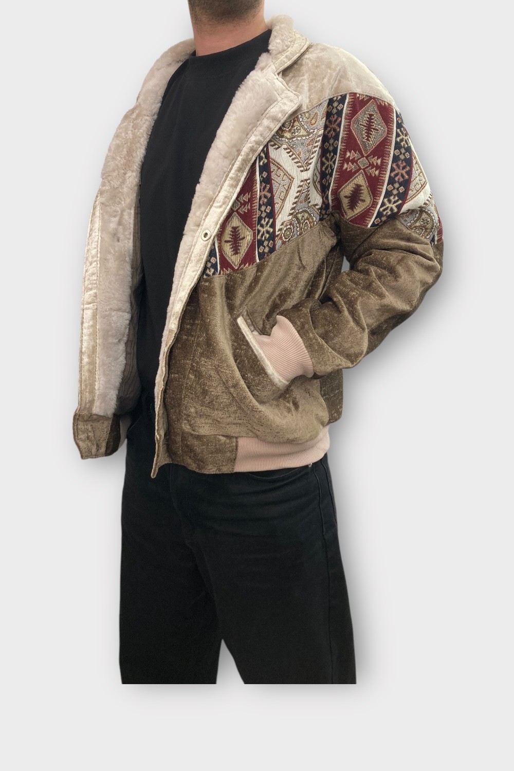 (7332) MEDIUM BEDEN KADIN & ERKEK OVERSIZE RETRO VINTAGE CEKET