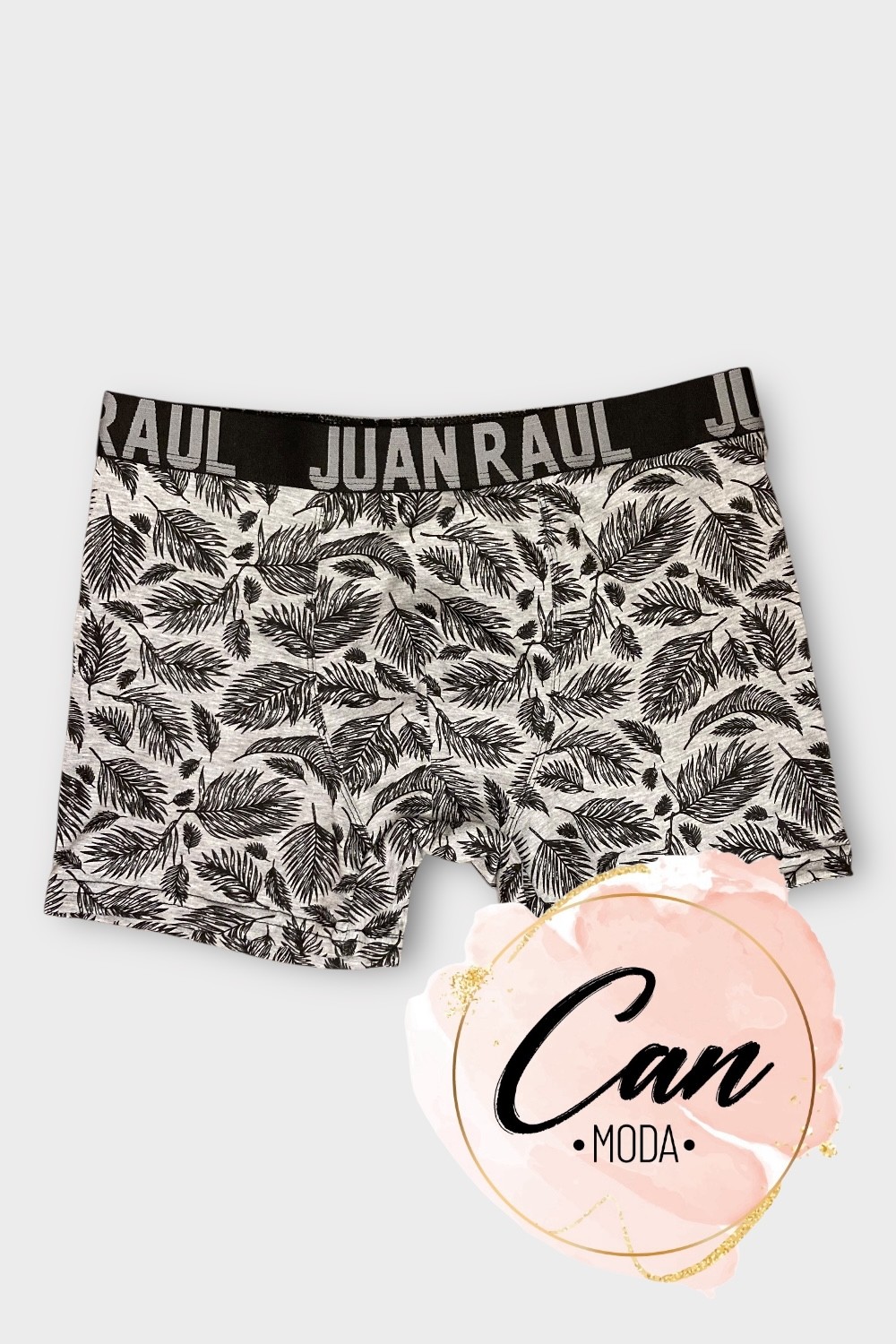 Gri Çiçek Desenli Boxer - DB263