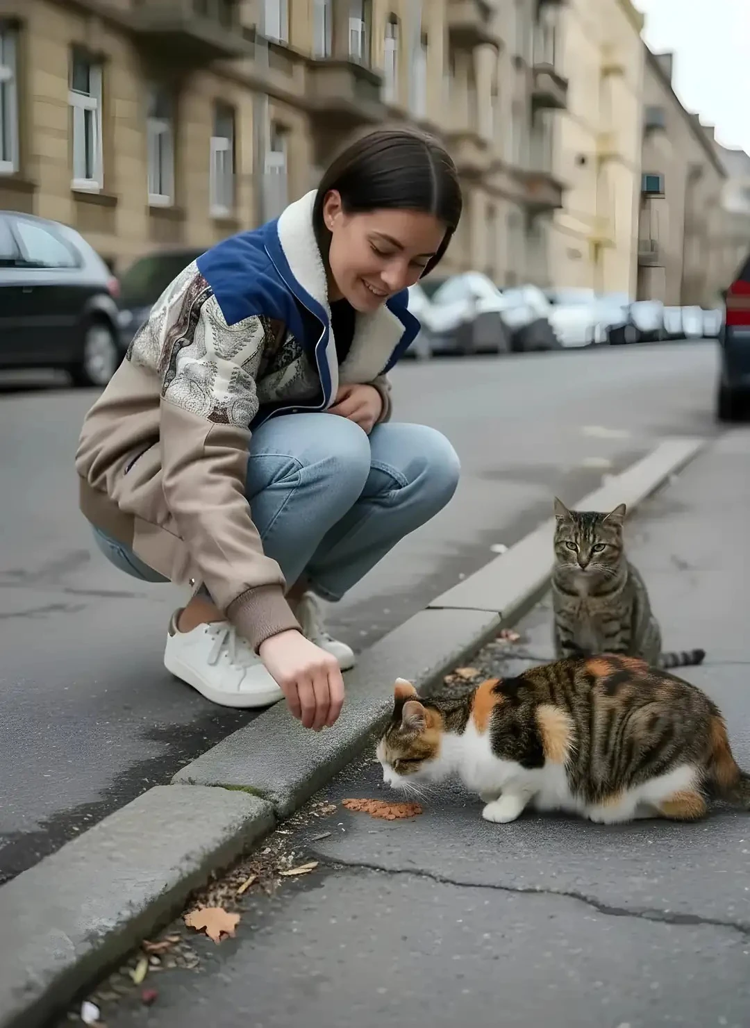 (7644) 36/38 Beden Uyumlu Vintage Desen Oversize Unisex Ceket