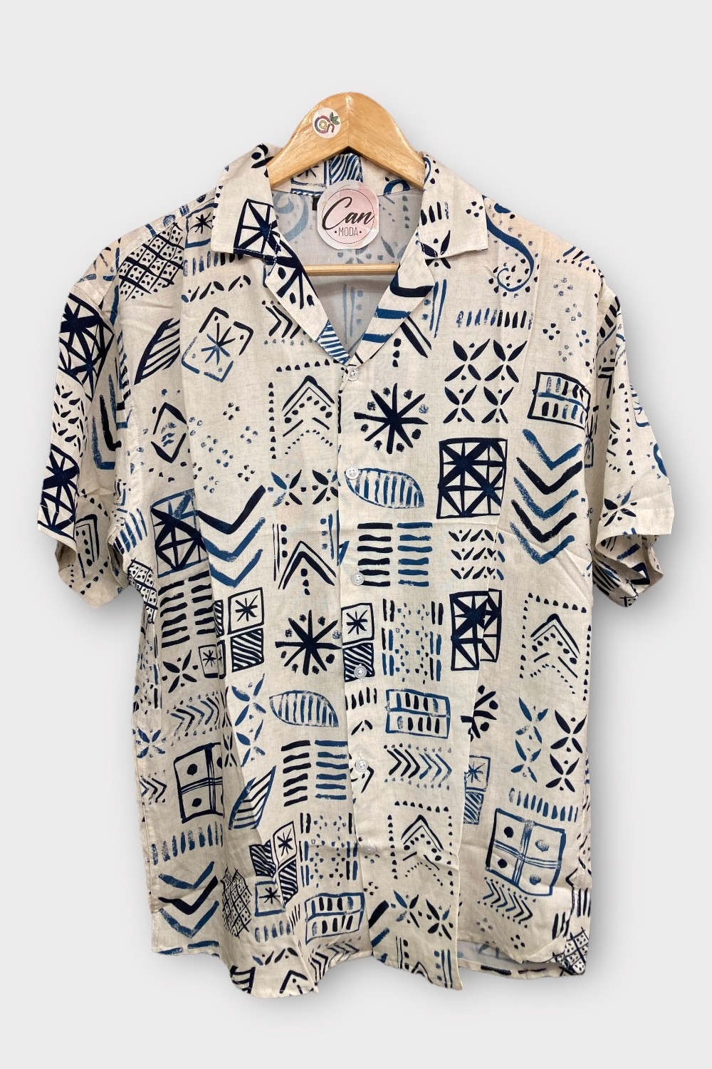 Tribal Izler Rahat Kesim Gömlek - TH329 - Lacivert