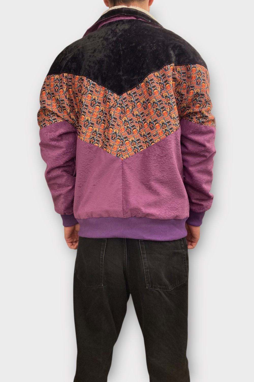 (7457) Medium Beden Vintage Desenli Özel Ceket