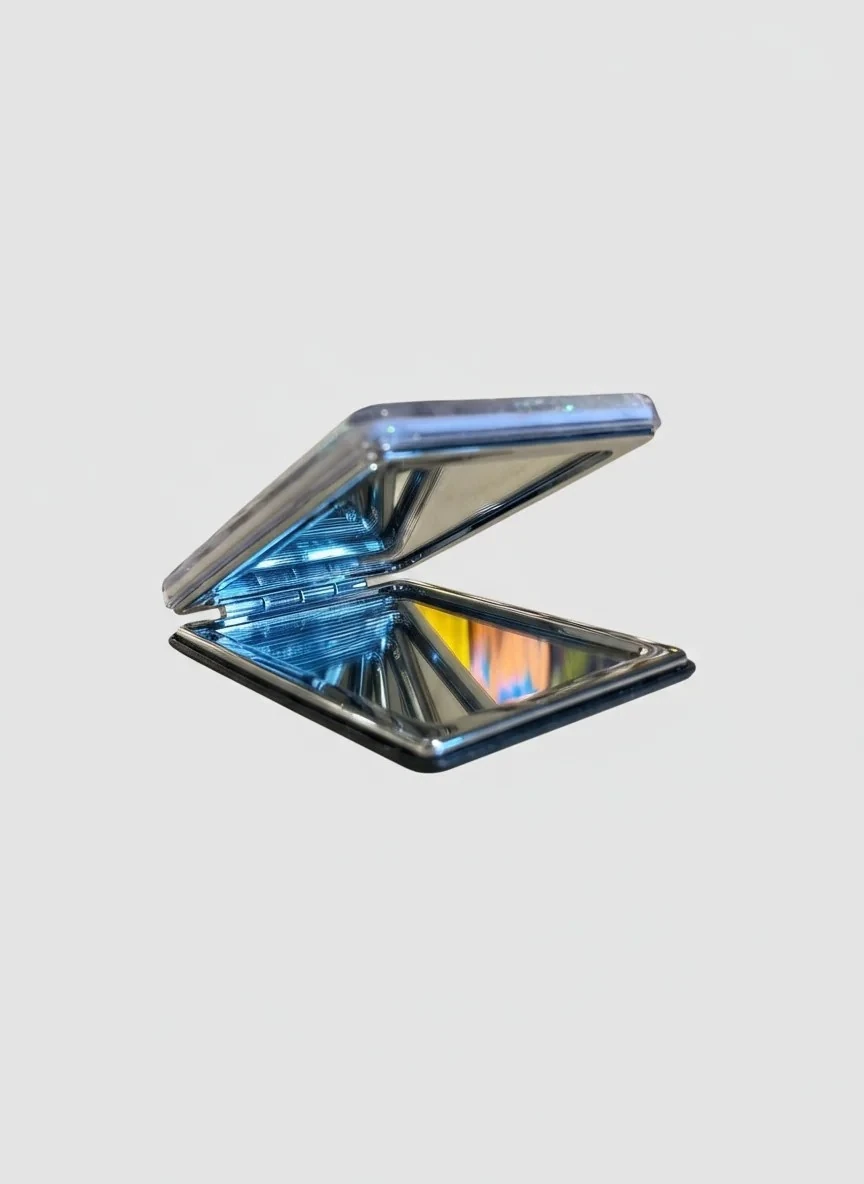 Modern Geometrik Desenli 6 * 8.5 cm Cep Aynası - YA154