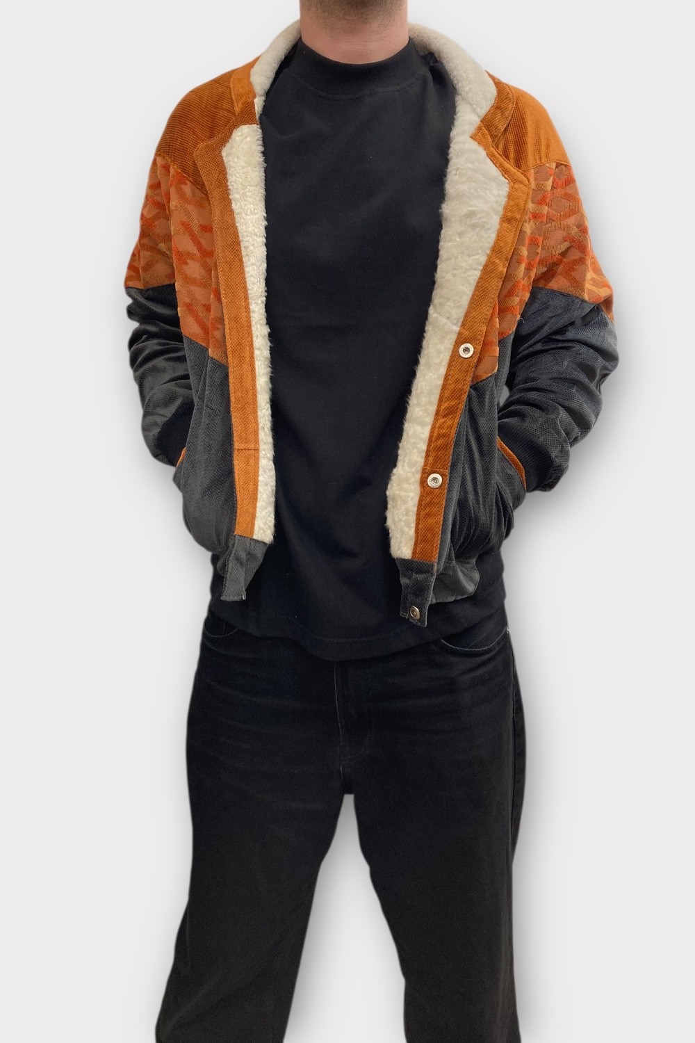 (7354) Medium Beden Vintage Desenli Özel Ceket
