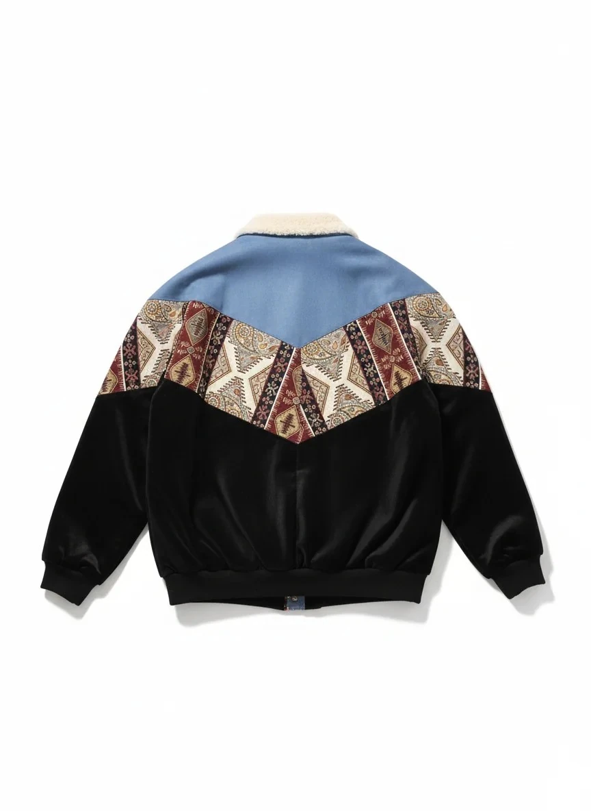 (7682) 2XLarge / 3XLarge Uyumlu Aztek Tarzı Oversize Unisex Ceket