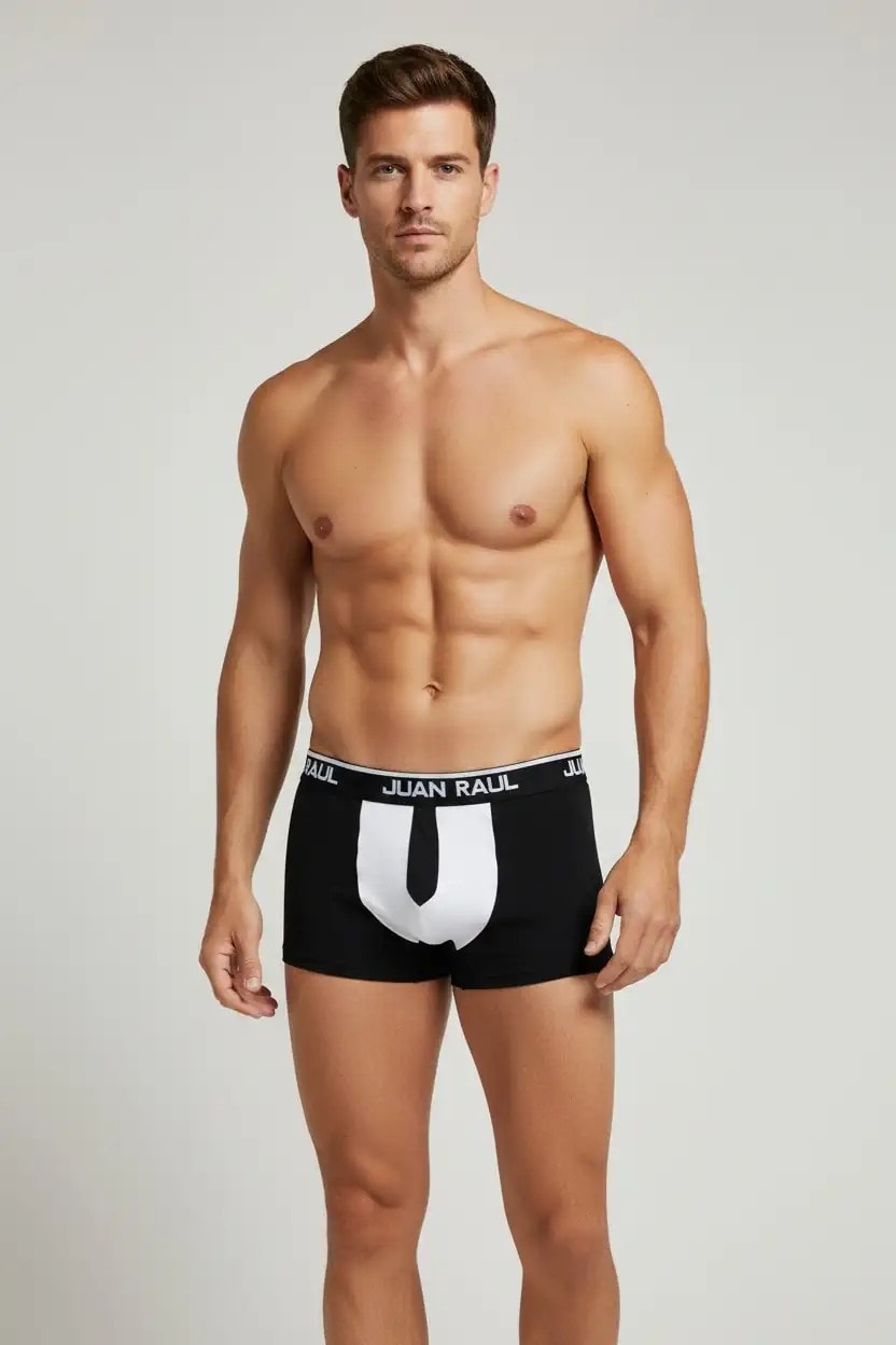 Siyah Kravat Desenli Boxer - DB266