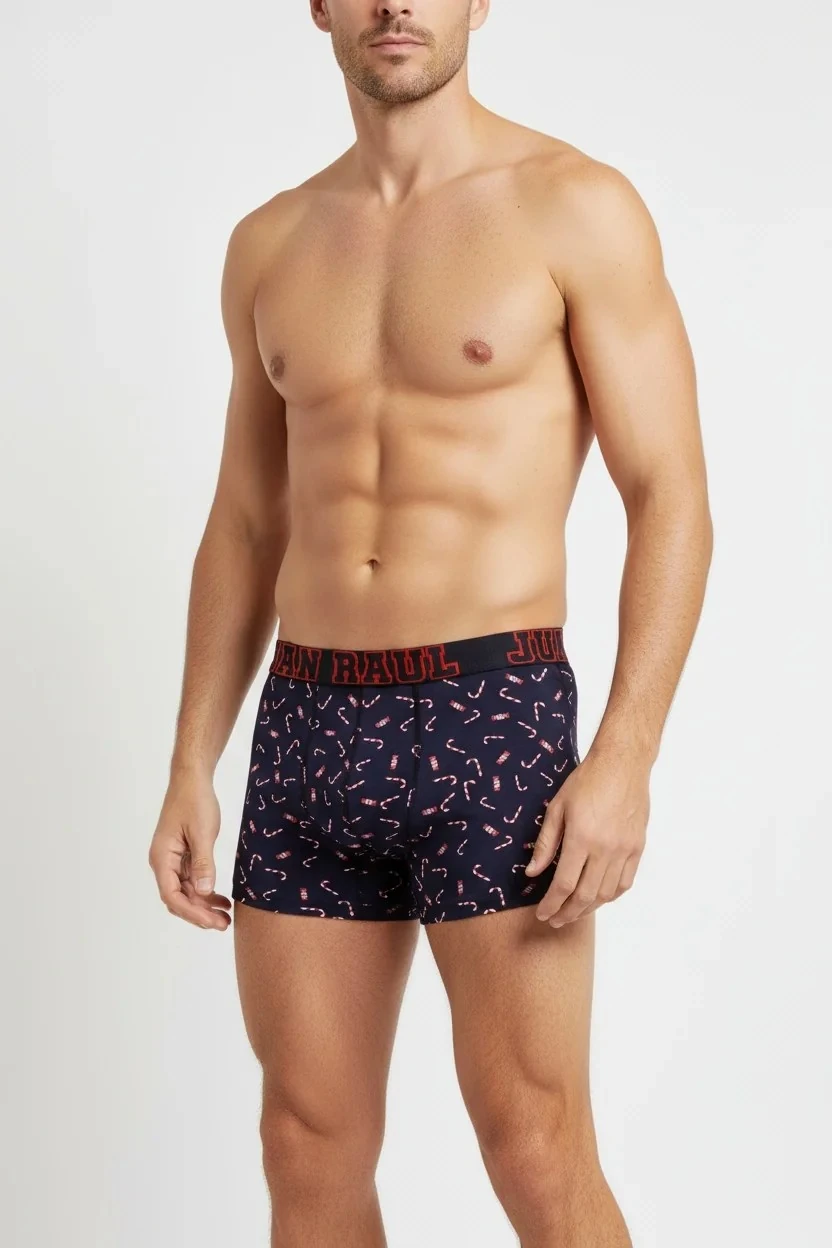Candy Cane Baston Şeker Desenli Erkek Boxer- DB202