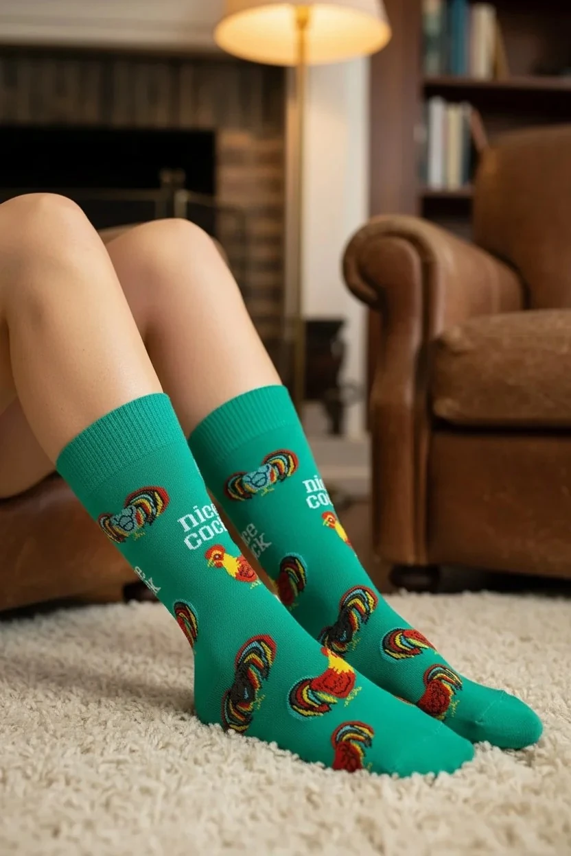 Horoz Desenli Çorap (36-44 Numaraya Uygun)