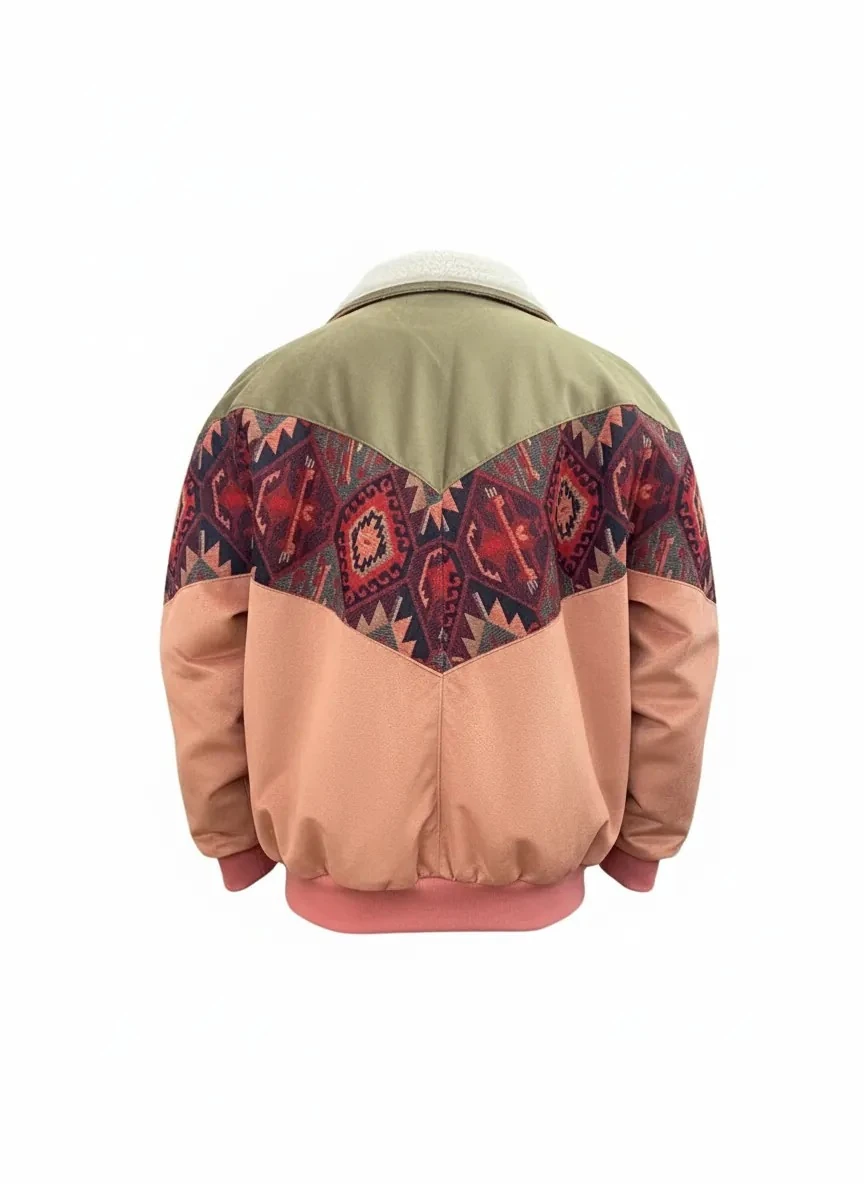 (7568) 2XLarge / 3XLarge Uyumlu Aztek Tarzı Oversize Unisex Ceket