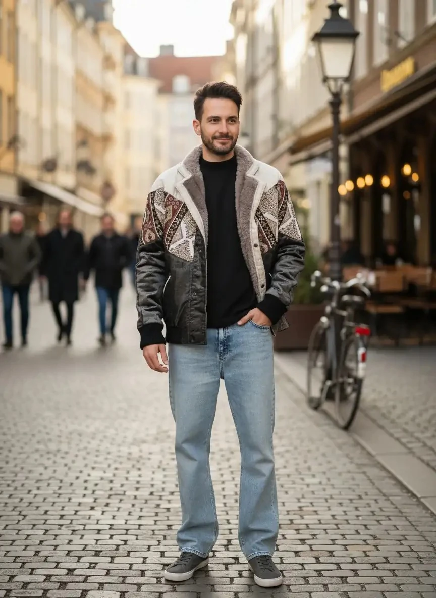 Unisex Vintage Pattern Jacket - Product Code: 7042