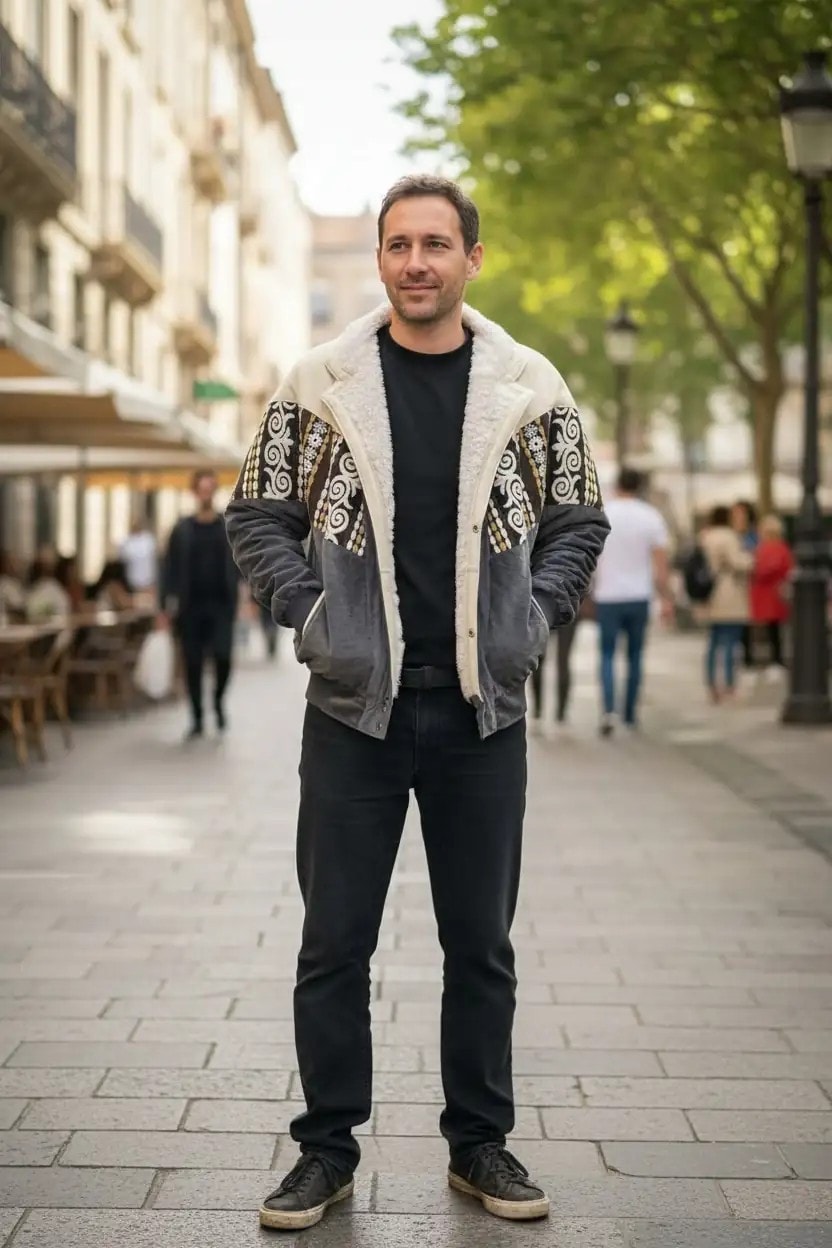 Unisex Vintage Pattern Jacket - Product Code: 7042