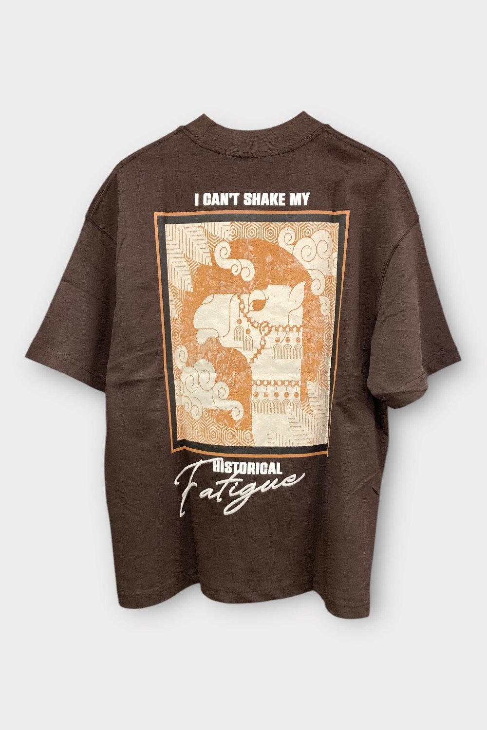 I Can’t Shake My Historical Fatigue Oversize Tişört - Kahve