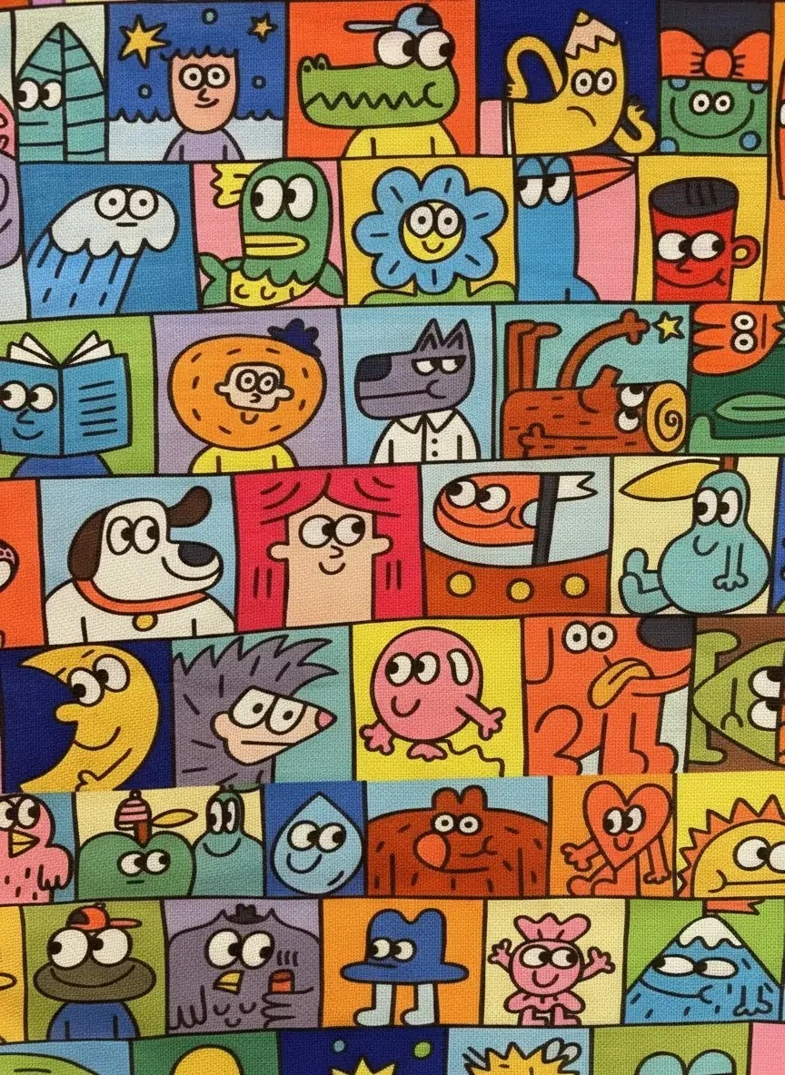 Pop Art ve Eğlence Temalı Neşeli Dünya Buff - 25x47 cm - BF230