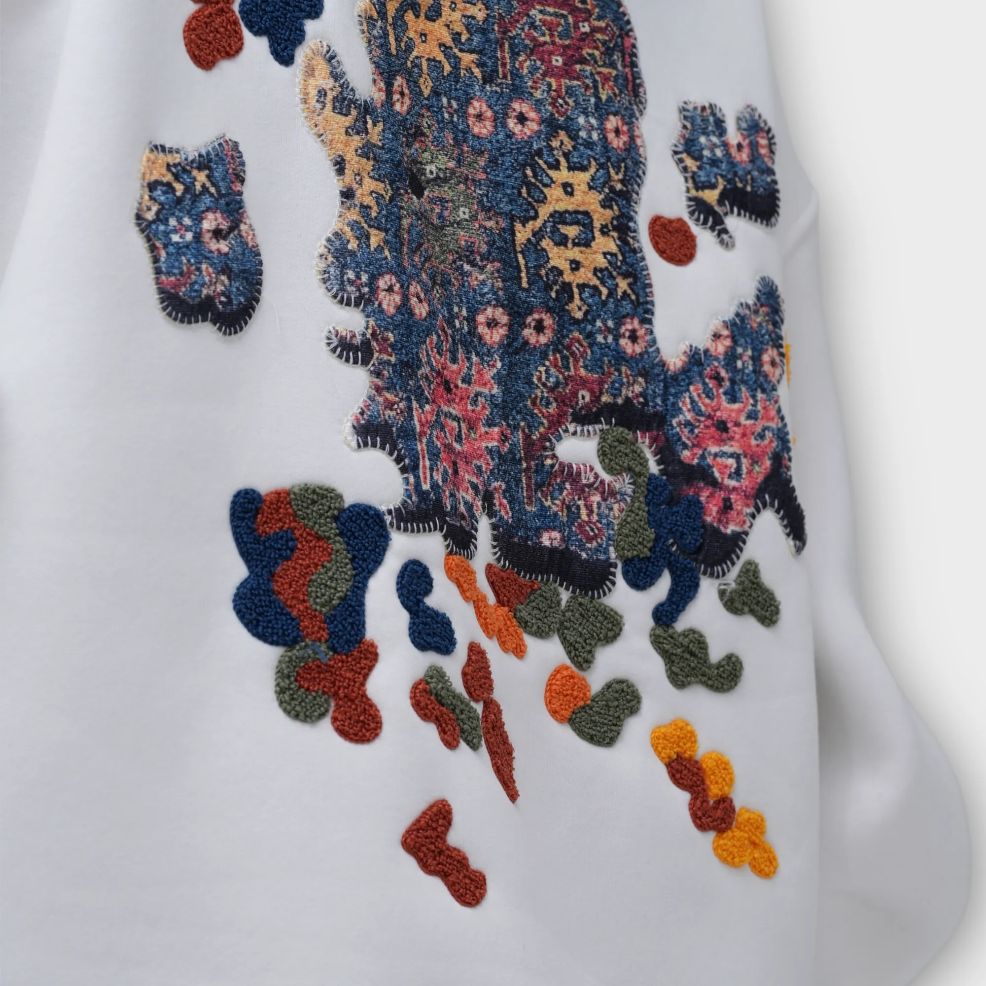 AUTHENTIC Oversize Hoodie - %100 Pamuk - Beyaz