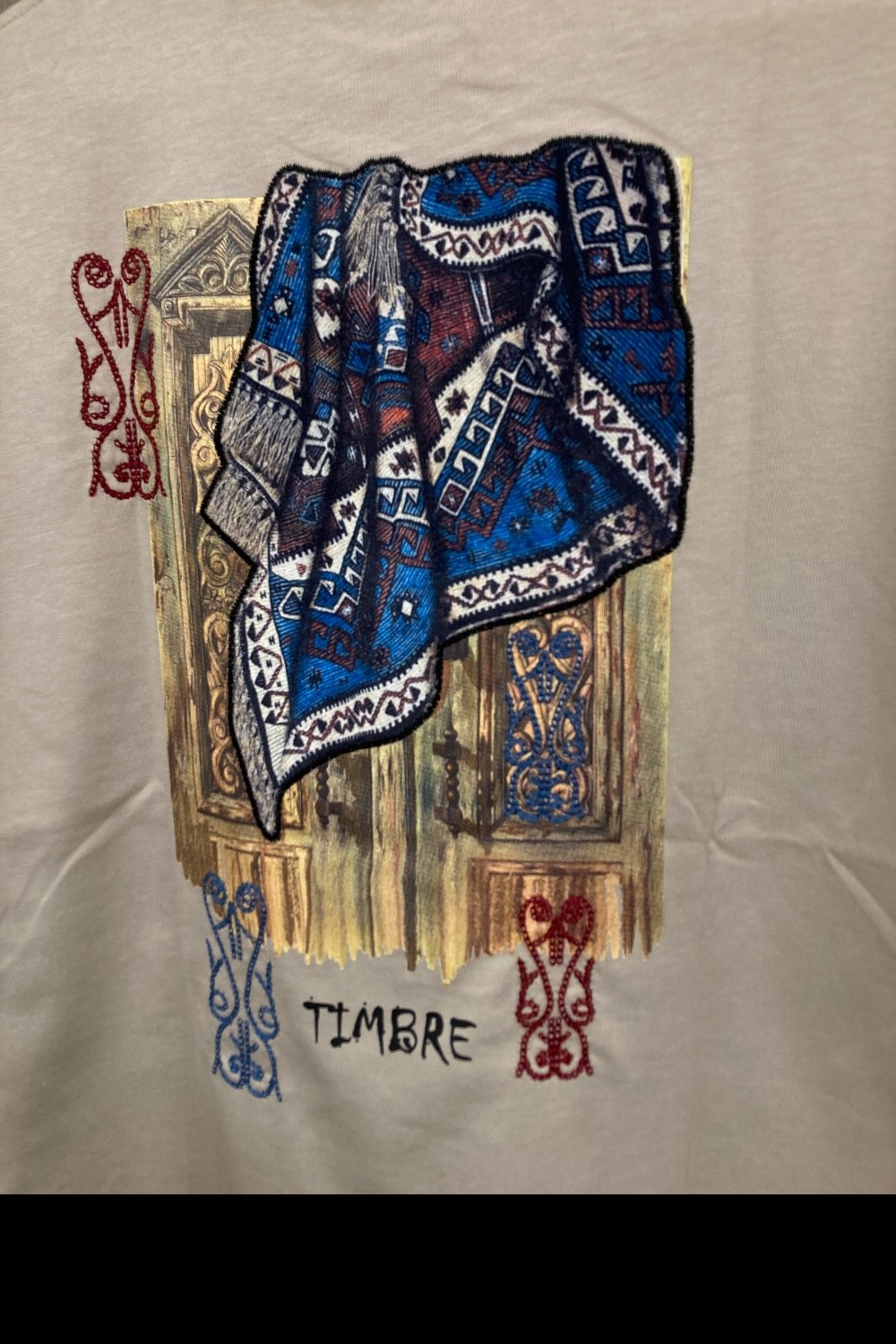 Timbre Oversize %100 Pamuk T-Shirt - Vizon