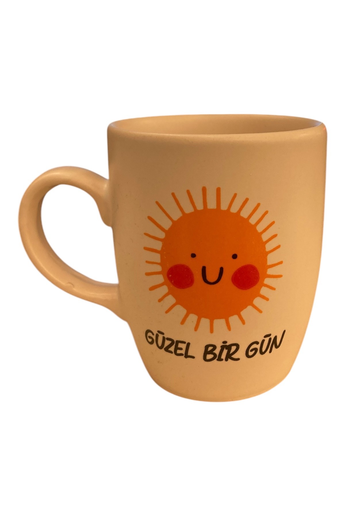 El Yapımı Seramik Kupa - Güzel Bir Gün Tasarımı  - CP565