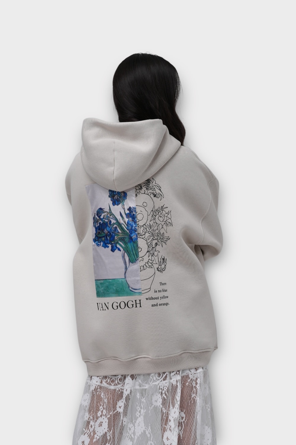 Bite of Beauty - Van Gogh Oversize Hoodie - Taş