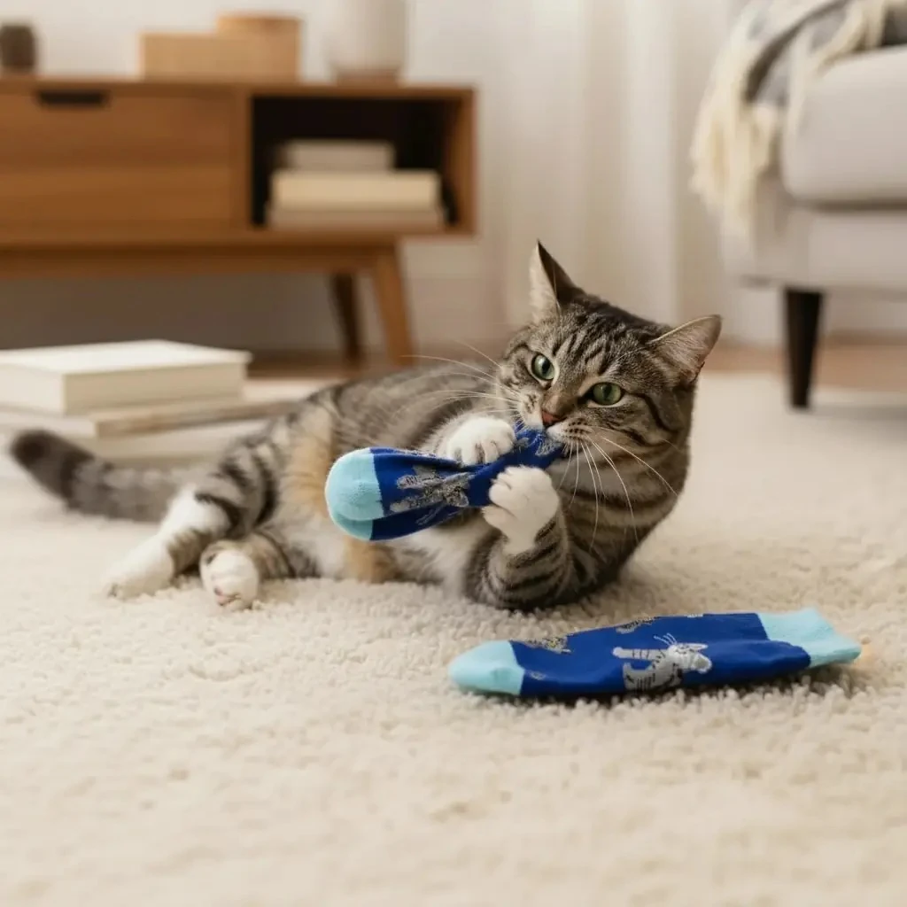 Amerikan Kedi Desenli Çorap (36-44 Numaraya Uygun)