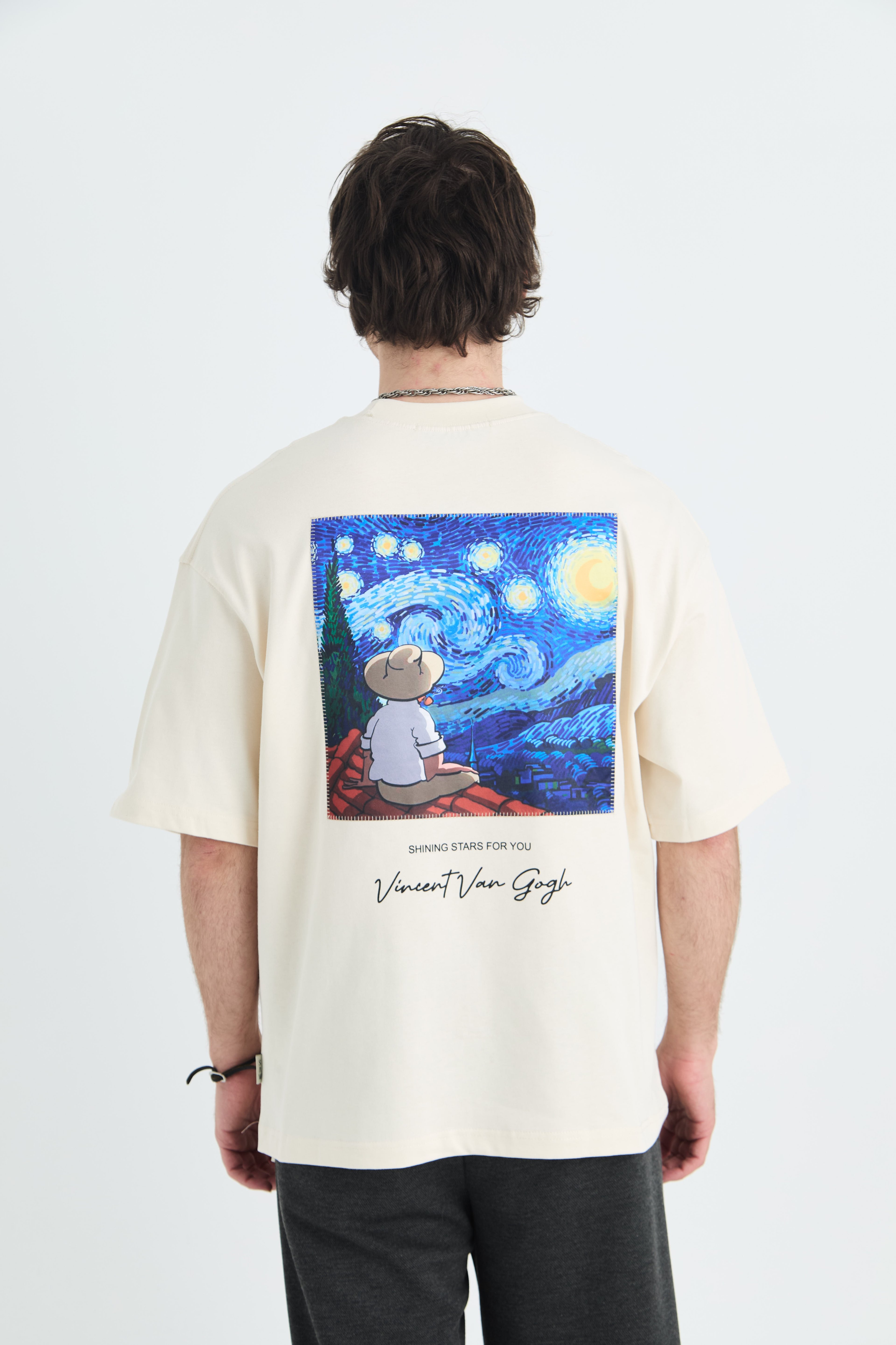 UNISEX OVERSIZE SHINING STARS FOR YOU T-SHIRT - TAŞ