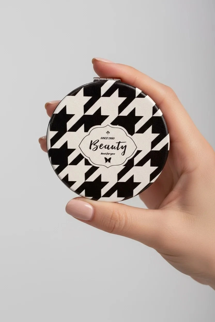 Kazayağı Desenli 6cm Çapında Kompakt Ayna - AYN104