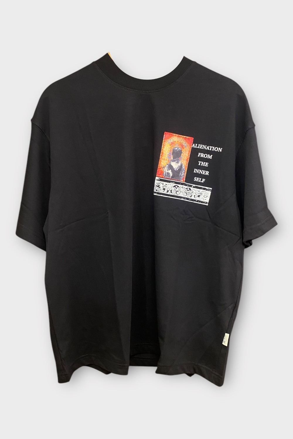 Alienation Oversize Tişört – %100 Pamuk - Siyah
