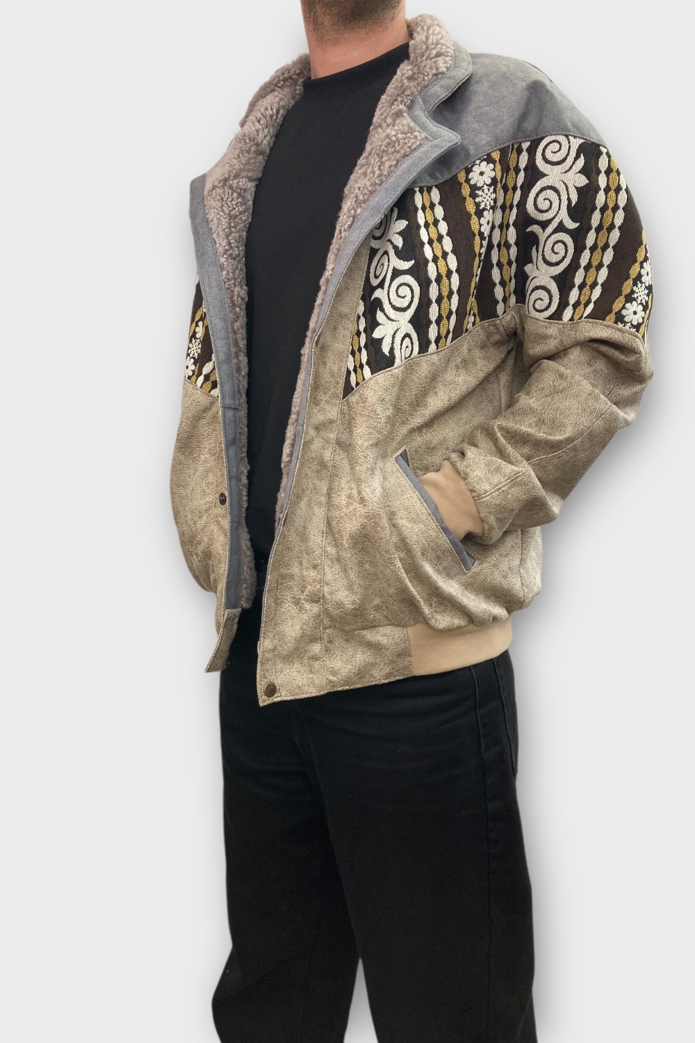 (7339) LARGE BEDEN KADIN & ERKEK OVERSIZE RETRO VINTAGE CEKET