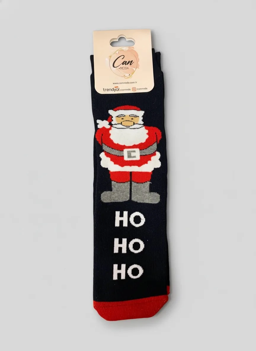Noel Baba Santa Ho Ho Ho Temalı Havlu Yılbaşı Çorabı - CM161