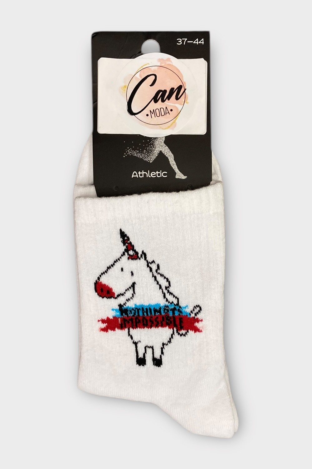 Unicorn Desenli Tenis Çorap