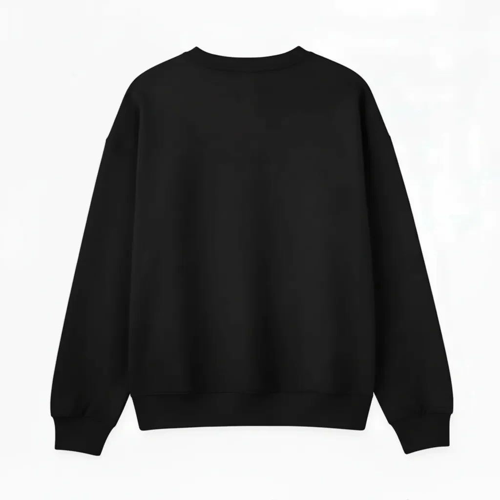  Growth Baskılı Siyah Oversize Sweatshirt 