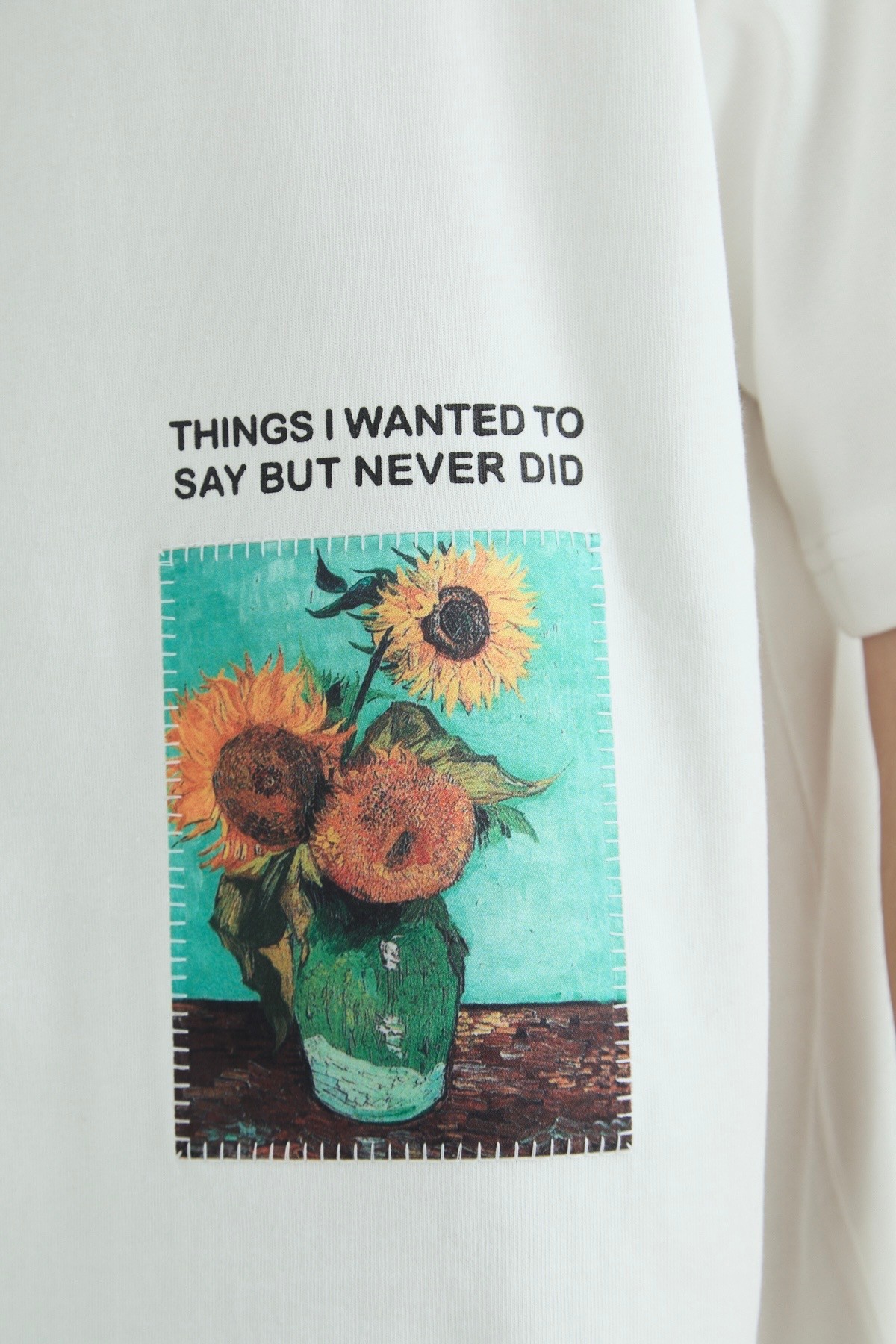 Things I Wanted to Say Oversize T-shirt - Beyaz