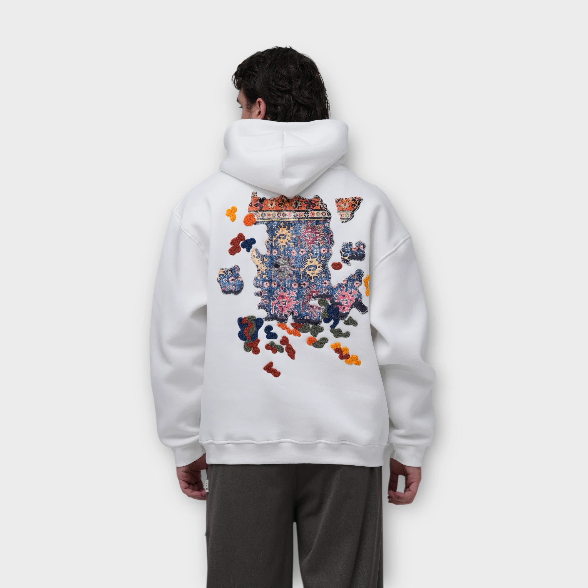 AUTHENTIC Oversize Hoodie - %100 Pamuk - Beyaz