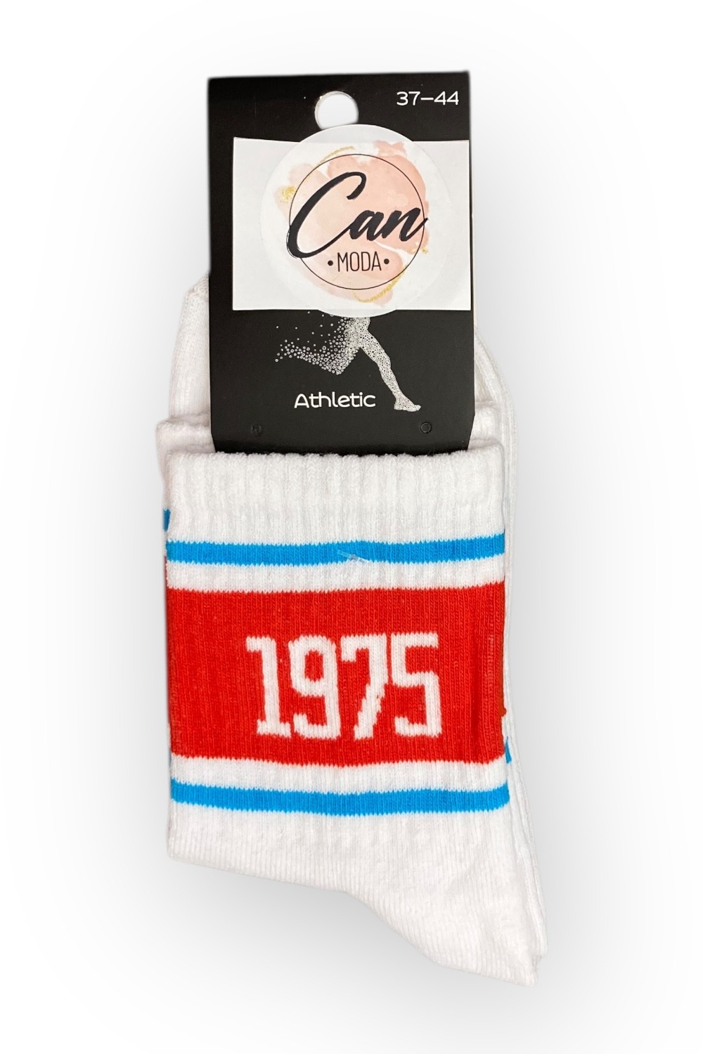 Retro 1975 Yumuşak Dokulu Atletik Çorap